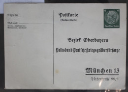 Deutsches Reich PP128/B2 Als Ganzsache Bez. Oberbayern #BC629 - Otros & Sin Clasificación