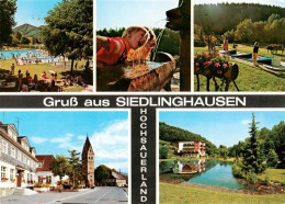 73942476 Siedlinghausen_Winterberg Freibad Brunnen Minigolf Kirche Park - Winterberg