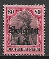 GERMANIA REICH OCCUPAZIONE TEDESCA 1916-18 BELGIO FRANCOBOLLI SOPRASTAMPATI   UNIF. 22  MLH  VF - Altri & Non Classificati