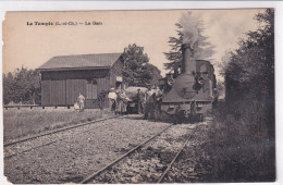 Le Temple (41 Loir Et Cher) La Gare - Train En Gare - édit. Chartier Vendôme (carte Avec Défauts Bord Gauche) - Andere & Zonder Classificatie