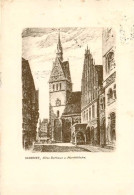 73901484 Hannover Altes Rathaus Und Marktkirche Zeichnung Kuenstlerkarte Hannove - Hannover