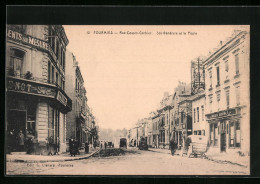 CPA Fourmies, Rue Cousin-Corbier, Sté Générale Et La Poste  - Fourmies