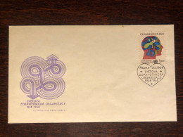 CZECHOSLOVAKIA FDC COVER 1968 YEAR WHO  HEALTH MEDICINE STAMPS - FDC