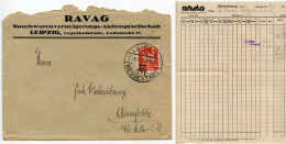 Germany 1926 Cover W/ Invoice; Leipzig - RAVAG, Rauchwarenversteigerungs A.G. To Ostenfelde; 10pf. German Eagle - Cartas & Documentos