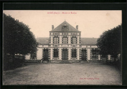 CPA Andé, Mairie Et Écoles  - Autres & Non Classés