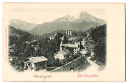 Relief-AK Berchtesgaden, Strassenpartie Aus Der Vogelschau  - Andere & Zonder Classificatie