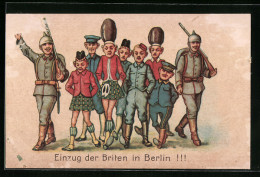 Künstler-AK Einzug Der Briten In Berlin  - Weltkrieg 1914-18