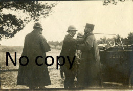 PHOTO FRANCAISE - OFFICIERS ET AUTOMOBILES - REMISE DE DECORATIONS A MOURMELON LE GRAND MARNE - GUERRE 1914 1918 - Krieg, Militär