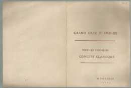 PG / Vintage // PROGRAMME CONCERT CLASSIQUE Musique 1934 PG Grand Café Terminus PG / V BADENES GARCIA Madrid // DELVIGNE - Programmi