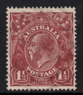 AUSTRALIA 1922  1.1/2d BRIGHT-RED-BROWN  KGV STAMP PERF.14 1st WMK SG.60 VFU. - Usados