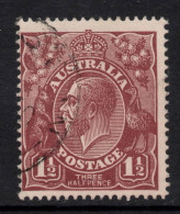 AUSTRALIA 1922  1.1/2d BRIGHT-RED-BROWN  KGV STAMP PERF.14 1st WMK SG.60 VFU. - Gebruikt