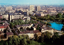 73754811 Duesseldorf Stadtpanorama Mit Schwanenspiegel Und Zur Graf Adolf Schule - Duesseldorf