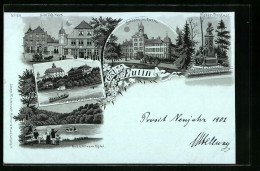 Mondschein-Lithographie Eutin, Hotel Voss-Haus, Schloss, Hotel Holsteinische Schweiz  - Eutin