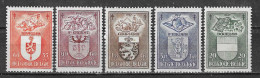 756/60**  Armoiries - Série Complète - MNH** - COB 32 - Vendu à 12.50% Du COB!!!! - Unused Stamps
