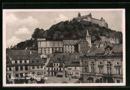 AK Kulmbach, Marktplatz Mit Plassenburg  - Kulmbach