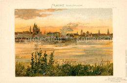 73754283 Mainz  Rhein Totalansicht Kuenstlerkarte C. Muench  - Mainz