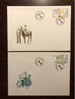 CZECH FDC COVER 2006 YEAR DISABLED HIPOTERAPY CANISTERAPY HEALTH MEDICINE STAMPS - FDC