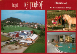 73646122 Runding Cham Hotel Reiterhof Fliegeraufnahme Pony Hallenbad Runding Cha - Autres & Non Classés