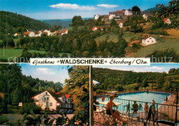 73646033 Ebersberg Odenwald Gasthaus Waldschenke Swimming Pool Ortsansicht Ebers - Erbach