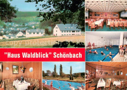 73646012 Schoenbach Dillkreis Restaurant Pension Haus Waldblick Hallenbad Freiba - Herborn