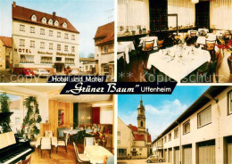 73645958 Uffenheim Hotel Motel Gruener Baum Restaurant Ortsmotiv Mit Kirche Uffe - Autres & Non Classés