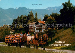 73645952 Westerbuchberg Gasthaus Zur Schoenen Aussicht Bayerische Alpen Pferdewa - Autres & Non Classés