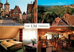 73645922 Rothenburg Tauber Cafe Uhl Gaestehaus Fremdenzimmer Altstadt Panorama R - Rothenburg O. D. Tauber