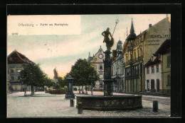 AK Offenburg, Partie Am Marktplatz Mit Modegeschäft Hauser & Levi Und Wettersäule  - Offenburg