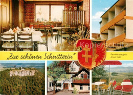 73645696 Romansthal Oberfranken Gasthof Zur Schoenen Schnitterin Familienwappen  - Staffelstein