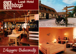 73645235 Bubenreuth Land Hotel Moersbergei Gaststube Zimmer  Bubenreuth - Sonstige & Ohne Zuordnung