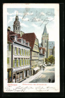 Lithographie Heilbronn, Fleinerstrasse Mit Kilianskirche  - Heilbronn