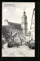 AK Neckarsulm, Langengasse Mit Kath. Kirche  - Neckarsulm