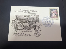 2-5-2024 (3 Z 39) Australia FDC (1 Covers) 1980 - Salvation Army Australian Centenary Congress In Adelaide (Frill Lizard - FDC