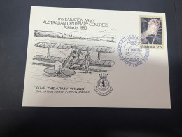 2-5-2024 (3 Z 39) Australia FDC (1 Covers) 1980 - Salvation Army Australian Centenary Congress In Adelaide (S. Glider) - Sobre Primer Día (FDC)