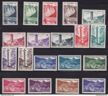 1955 ANDORRA FRANCESE,  N° 138/153  MNH/** - Altri & Non Classificati