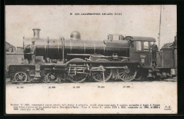 AK Belgische Eisenbahn, Machine No. 3360, Zugführer  - Trains