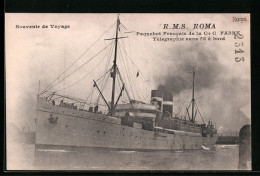AK RMS Roma, Paquebot Francais De La Cie Fabre  - Piroscafi