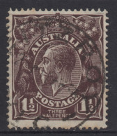 AUSTRALIA 1919  1.1/2d BLACK - BROWN  KGV STAMP PERF.14 LMW SG.51 VFU. - Gebraucht