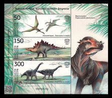 Kyrgyzstan (KEP) 2024 Mih. 203/05 (Bl.50) Prehistoric Fauna. Dinosaurs MNH ** - Kirghizistan