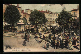 CPA Vienne, Le Marché, Place De L`Hotel De Ville  - Vienne