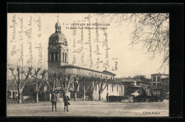 CPA Le Péage-de-Roussillon, La Place Paul-Morand Et L`Eglise  - Roussillon