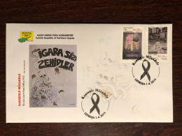 CYPRUS TURKISH FDC COVER 2015  YEAR CANCER ONCOLOGY HEALTH MEDICINE STAMPS - Briefe U. Dokumente