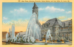 73682861 St Louis Missouri The Aloe Fountain 19 Bronze Figures And Mississippi R - Andere & Zonder Classificatie