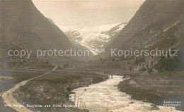 73682211 Odda Landschaftspanorama Fluss Berge Odda - Noorwegen