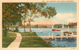 73677656 Lake_Geneva_Wisconsin Williams Bay Illustration Kuenstlerkarte - Otros & Sin Clasificación