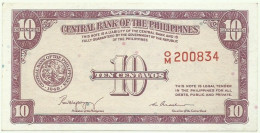 Philippines - 10 Centavos - ND ( 1949 ) - Pick 128 - Sign. 2 - Serie O/M - Filippine