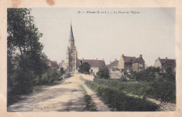 Yèvres (28 Eure Et Loir) La Place De L'église - édit. CIM N° 15 Colorisée - Other & Unclassified
