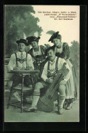 AK Garmisch, Echt Oberbayr. Sänger-, Jodler- Und Schuhplattlertruppe D` Partnachthaler Vulgo Almarausch-Edlweis  - Music And Musicians