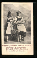 AK Weggiser Jodlerinnen Geschw. Hofmann Mit Gitarre  - Musik Und Musikanten