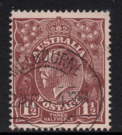 AUSTRALIA 1919  1.1/2d DEEP - RED - BROWN  KGV STAMP PERF.14 1st.WMK SG.59 VFU. - Used Stamps